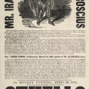 Exhibit | Ira Aldridge: Theatrical Trailblazer | Chesapeake Shakespeare ...